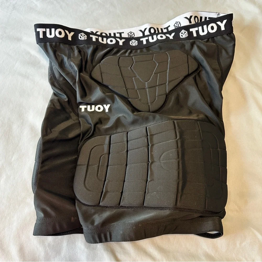 TUOY Black Compression (5) Padded Football Girdle Shorts Size L - Picture 5 of 6